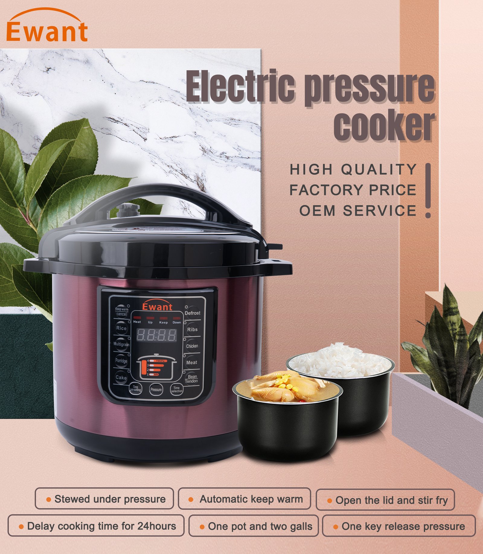 Ewant Pressure Cooker 6L TopTech