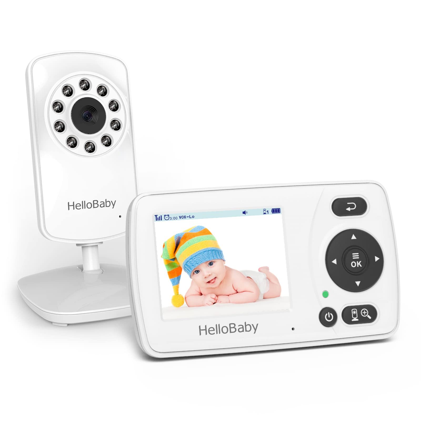HelloBaby Baby Monitor-HB6550 5 Video Baby Monitor with Remote