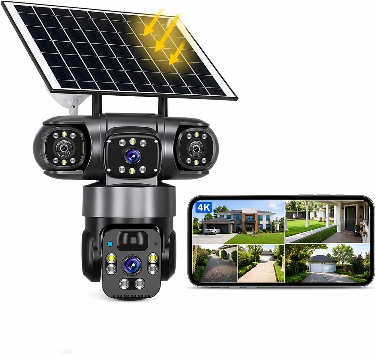 V380 PRO Solar Three-Lens 360°